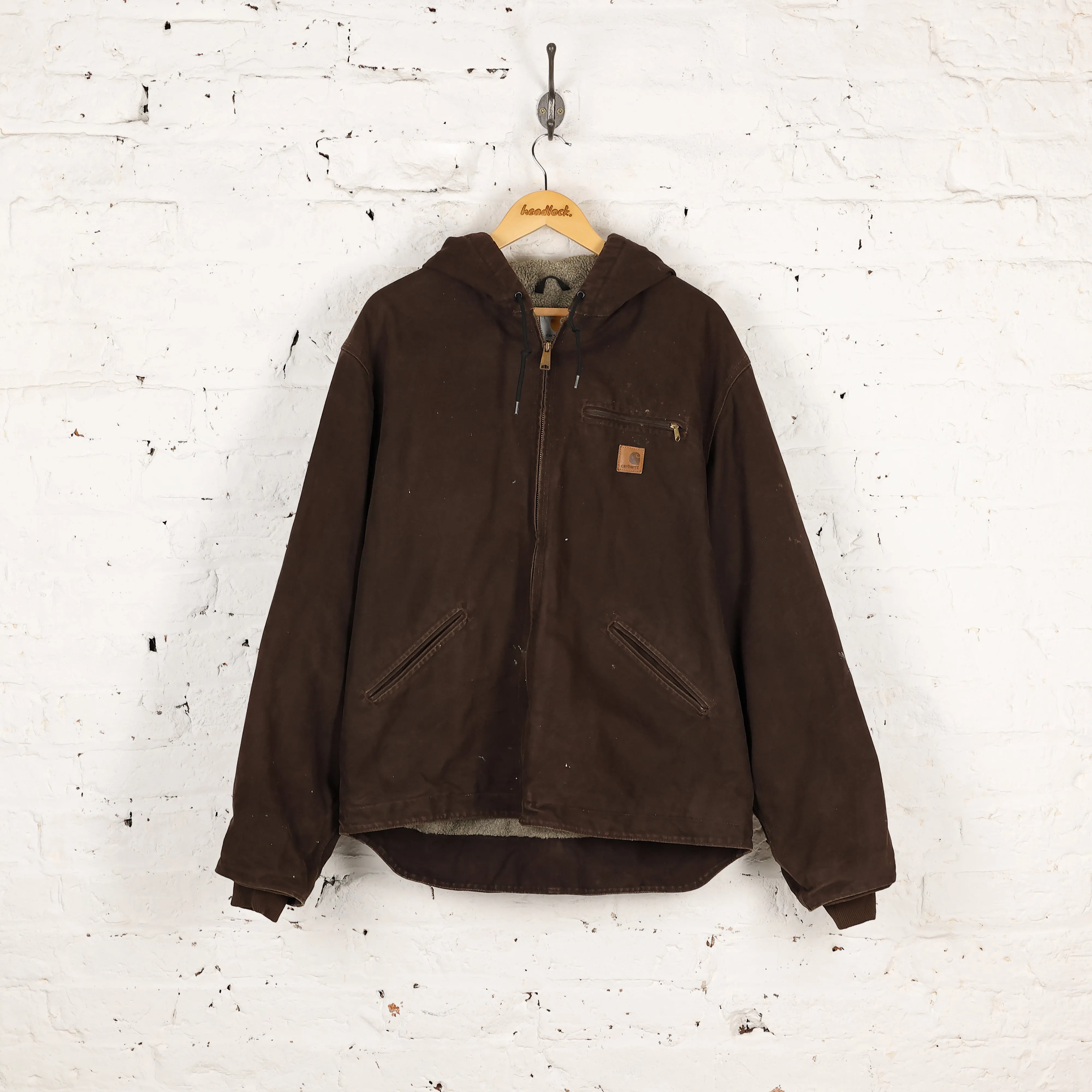 Carhartt Hooded Work Jacket - Brown - XL