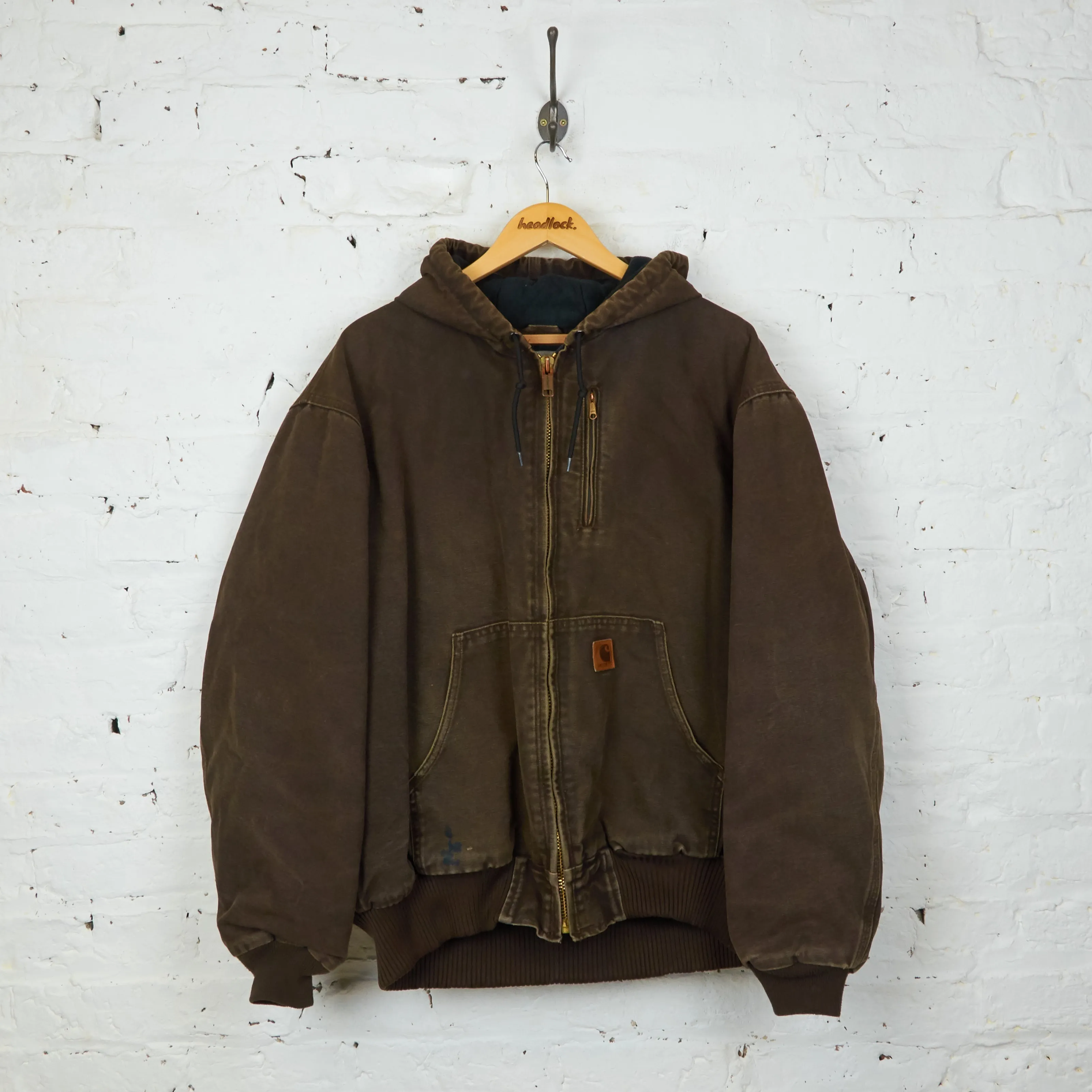 Carhartt Hooded Work Jacket - Brown - XL