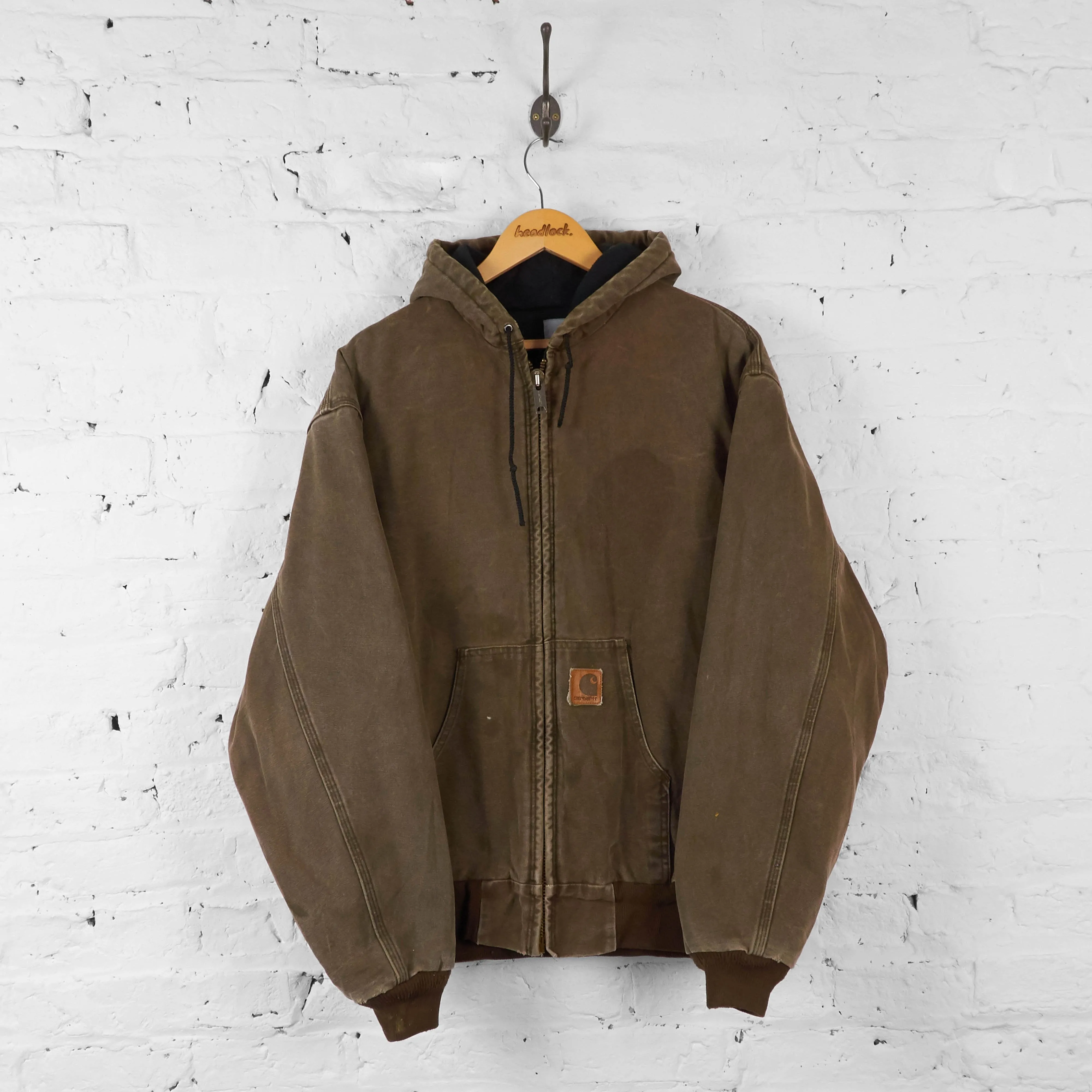 Carhartt Hooded Work Jacket - Brown - XL