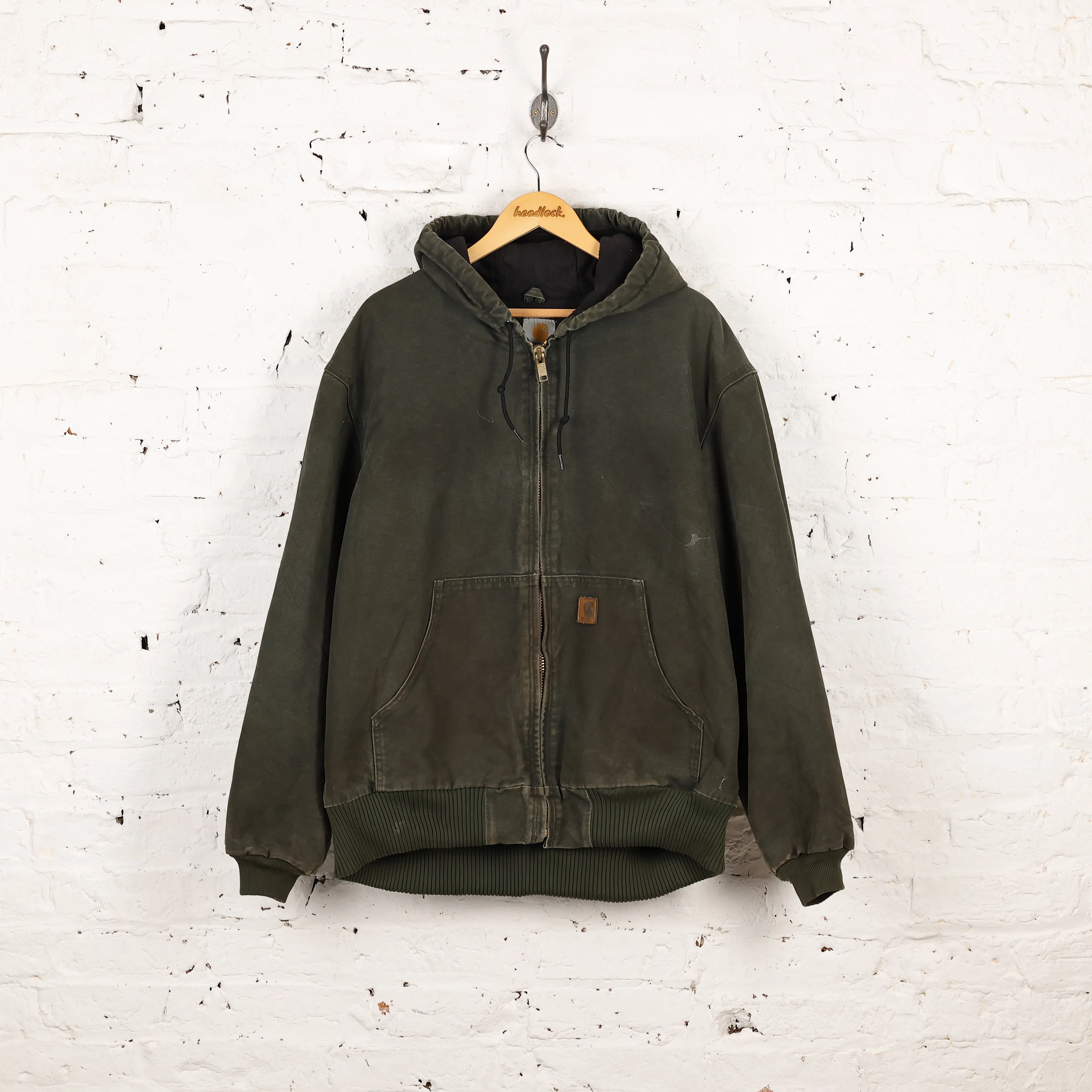 Carhartt Hooded Work Jacket - Green - XL