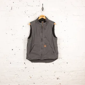 Carhartt Sleeveless Fleece Lined Work Gilet Jacket - Grey - M