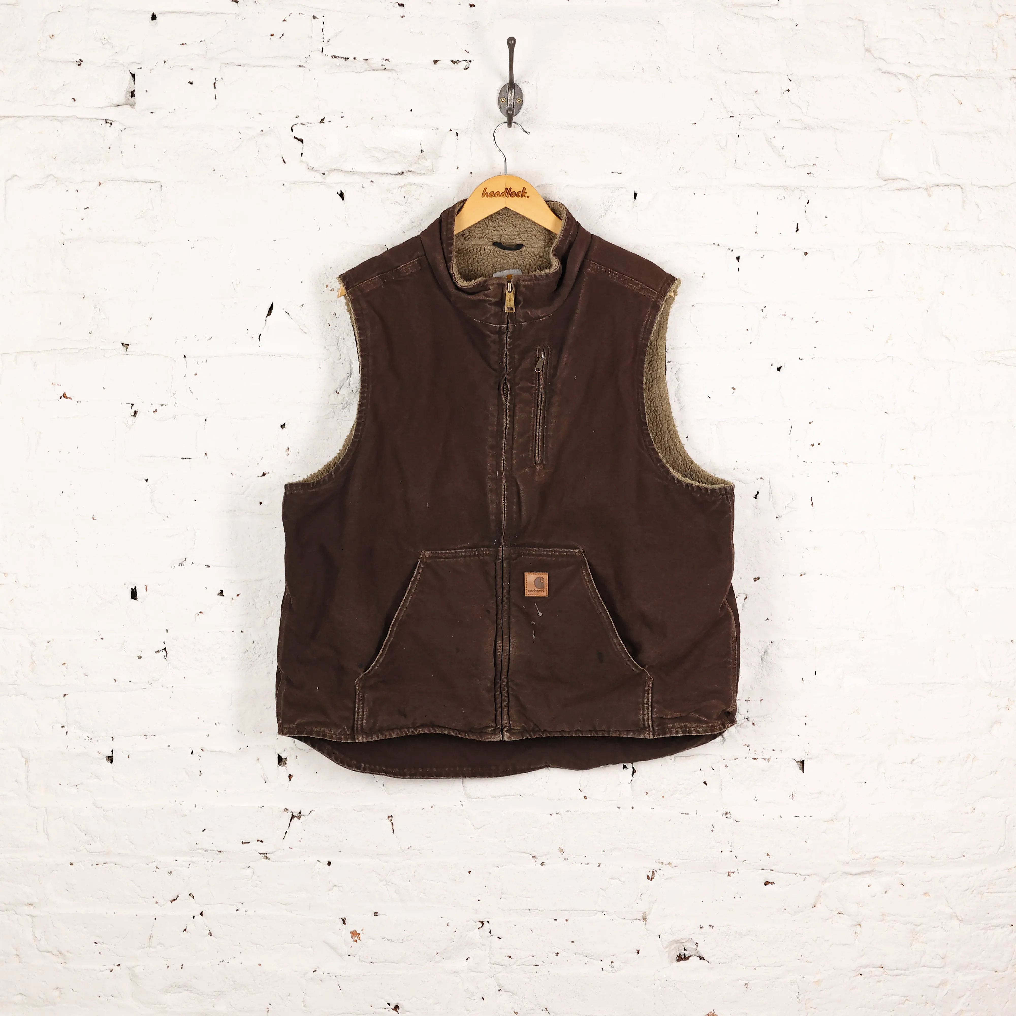 Carhartt Sleeveless Work Gilet Bodywarmer Jacket - Brown - XL