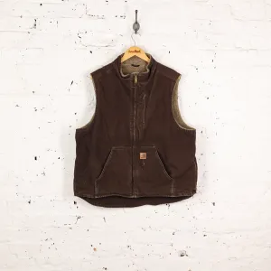 Carhartt Sleeveless Work Gilet Bodywarmer Jacket - Brown - XL