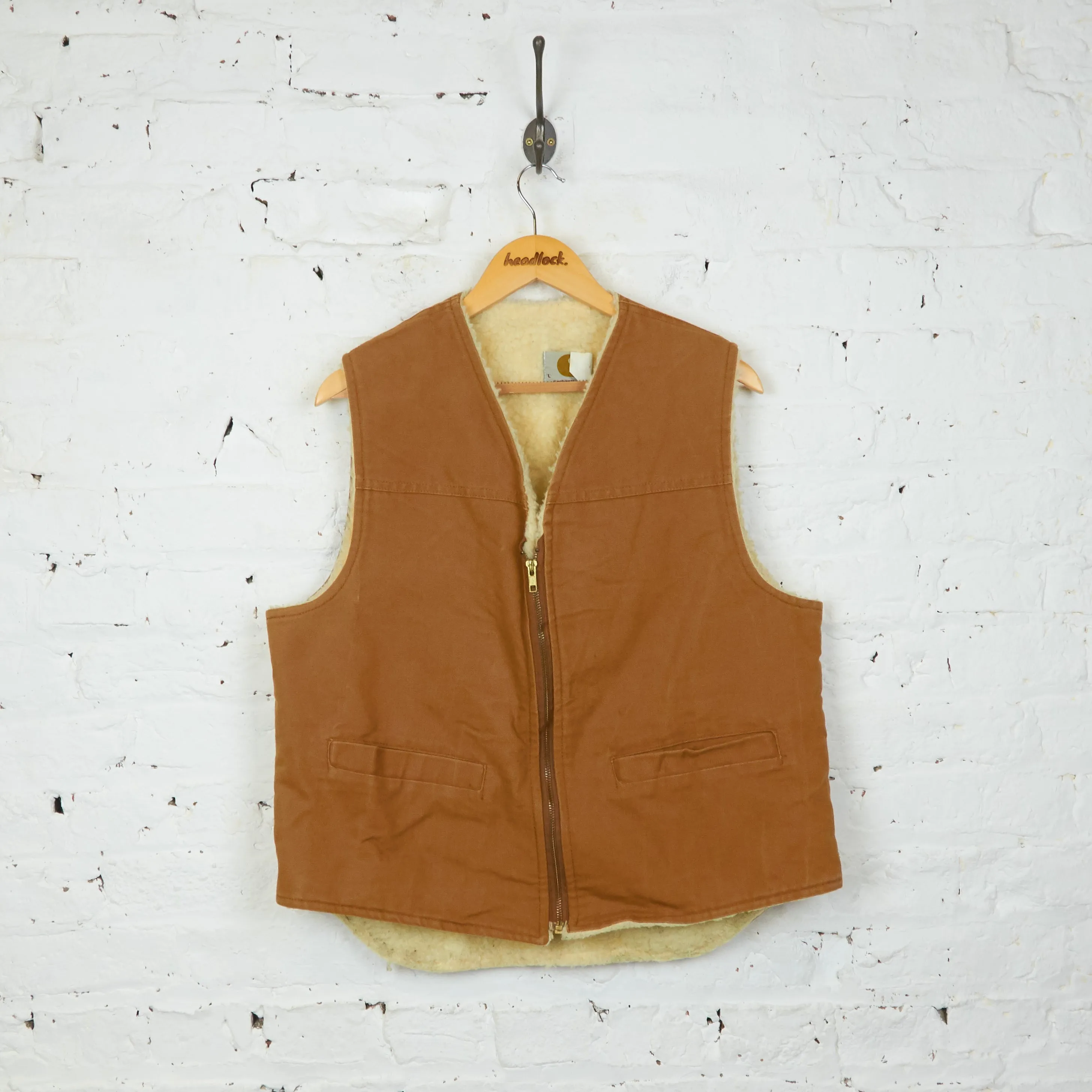 Carhartt Work Gilet Bodywarmer Jacket - Brown - L