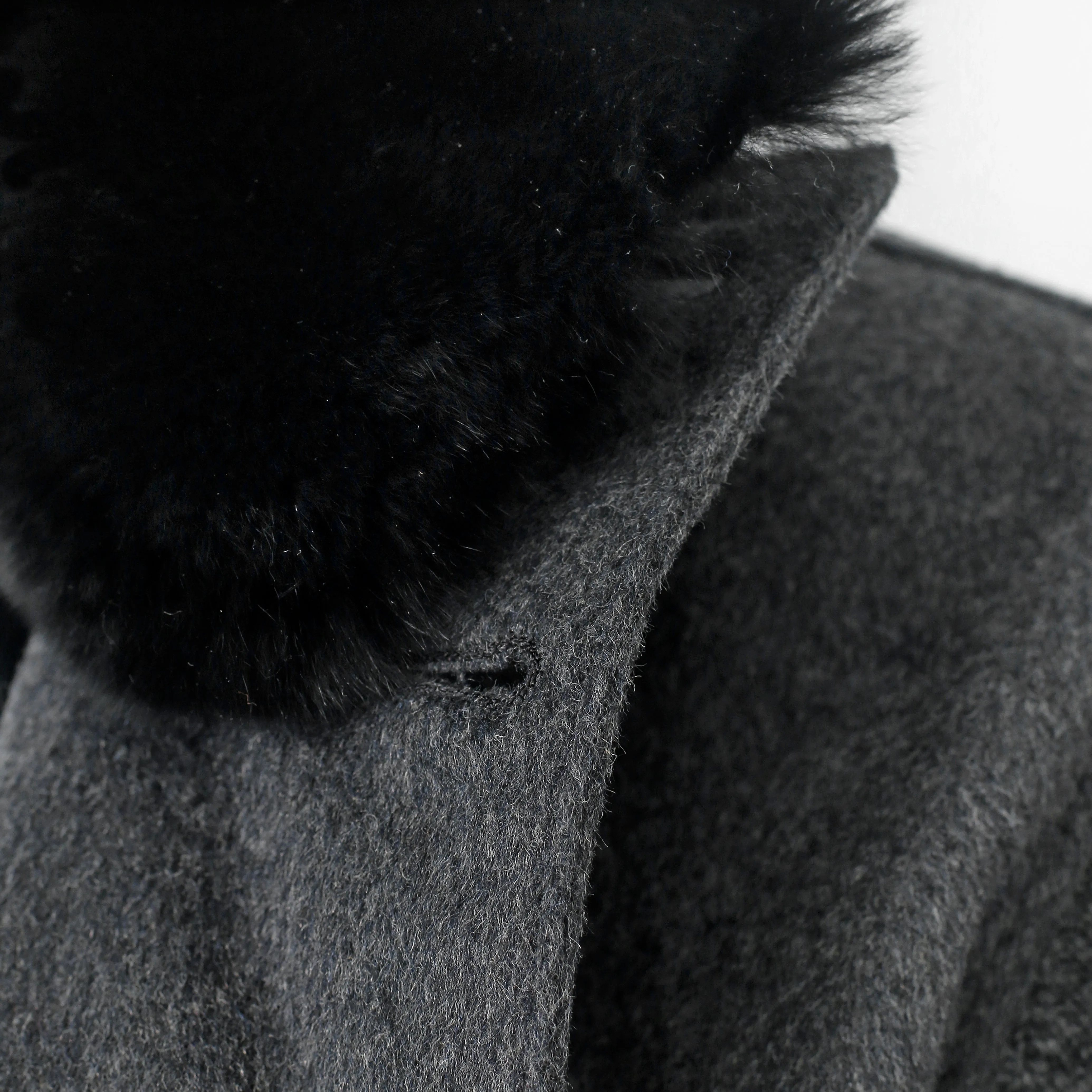 Cashmere Jacket with Rex Fur
