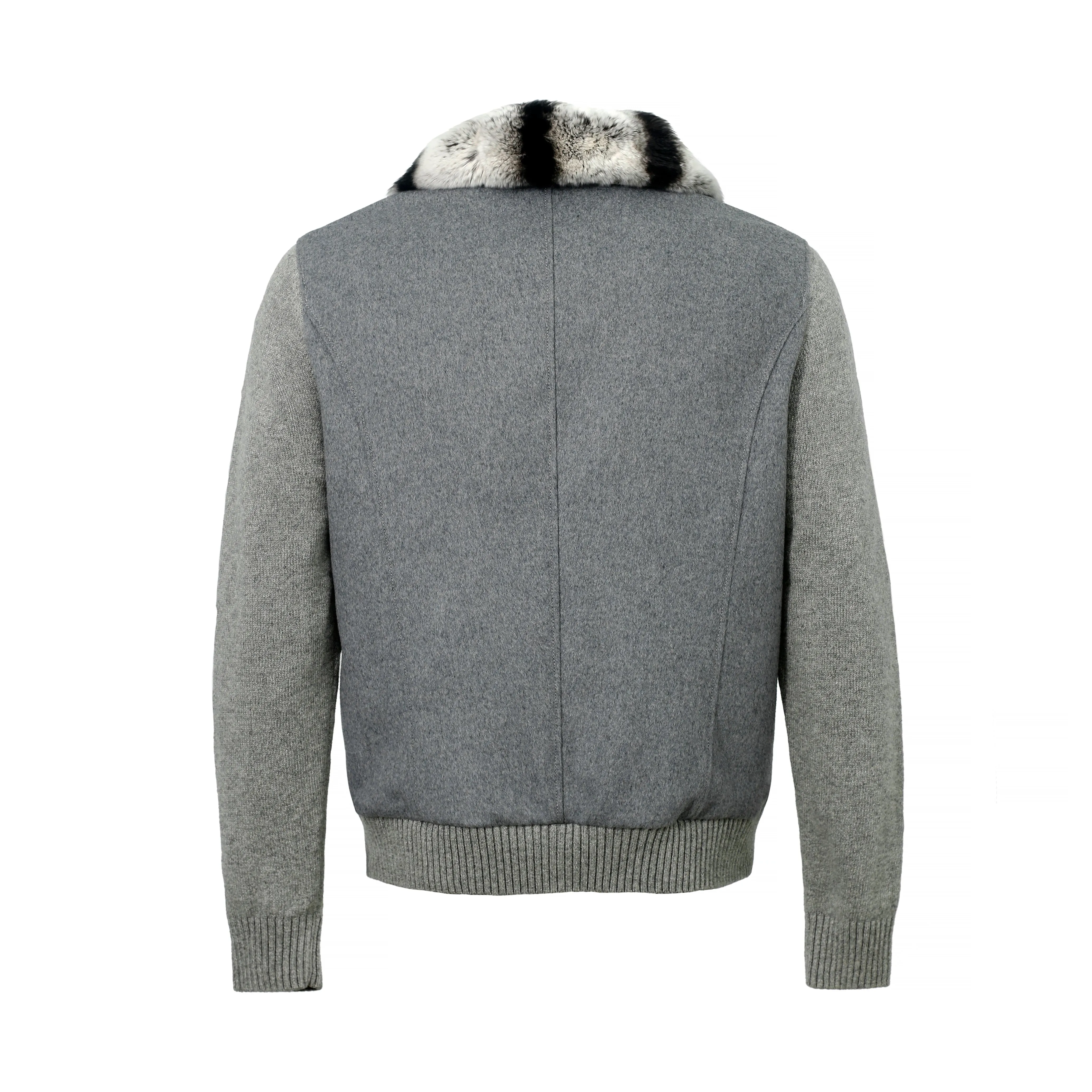 Cashmere Jacket with Rex Fur