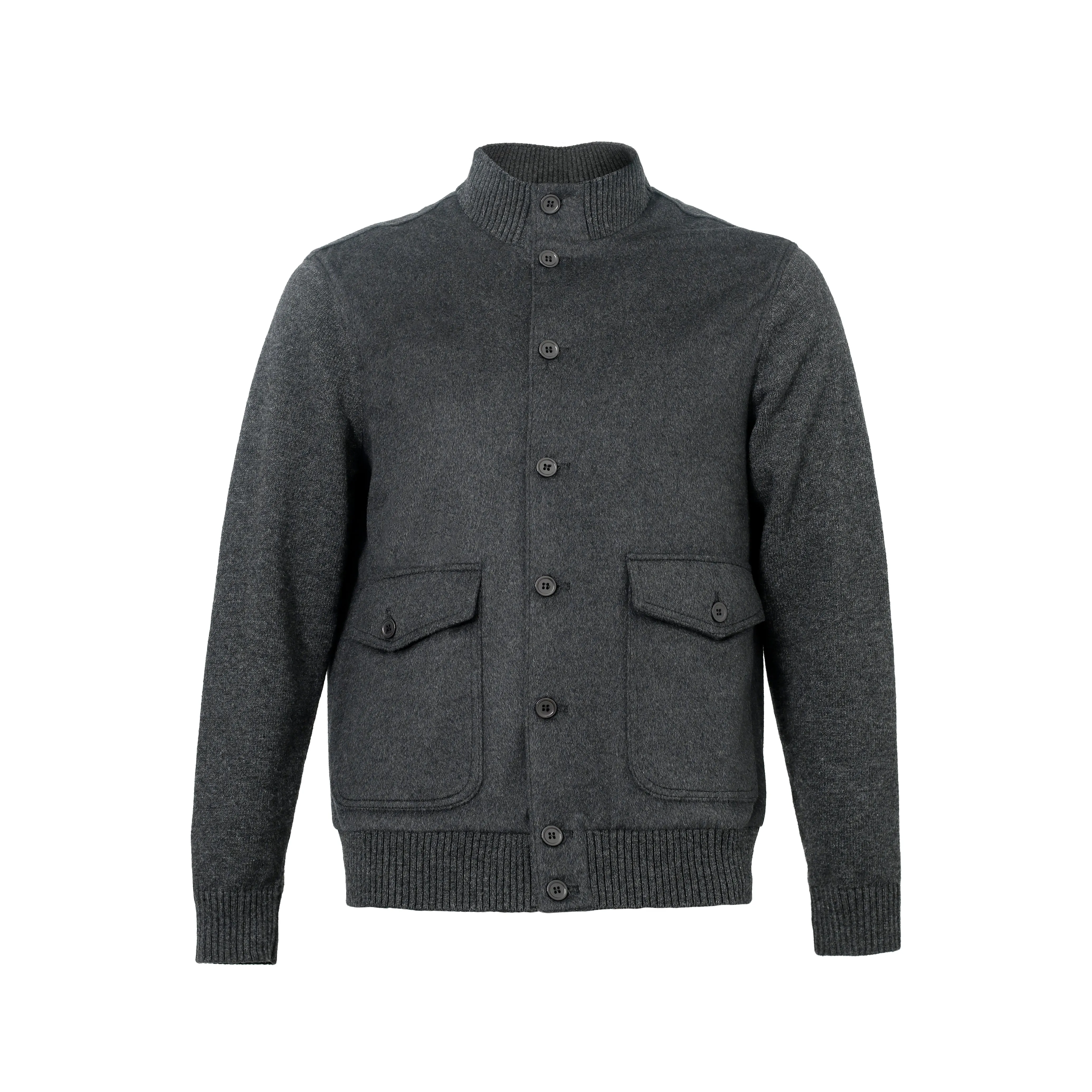 Cashmere Jacket with Rex Fur