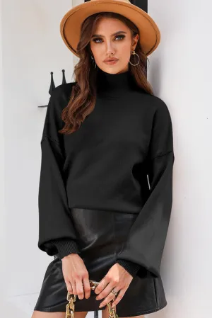 Cassidy Turtleneck Lantern Sleeve Sweater