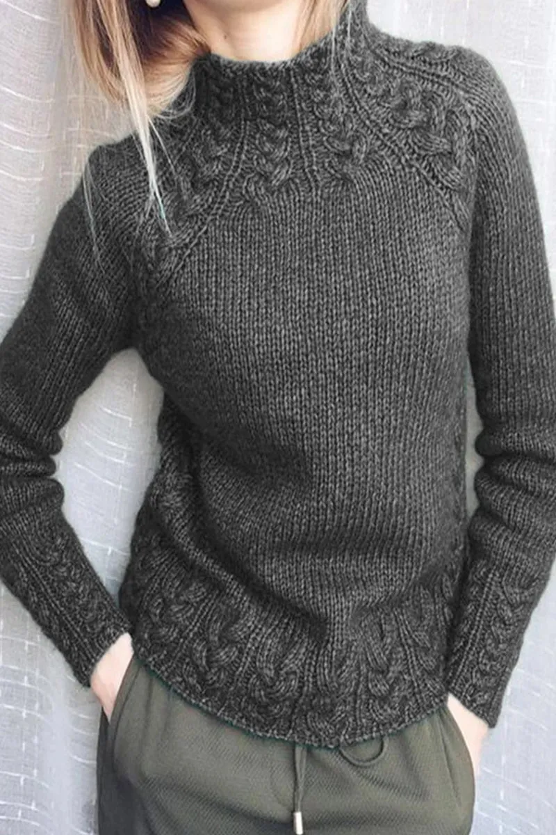 Casual Solid Color Half A Turtleneck Sweaters(6 Colors)