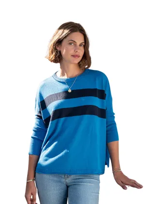 CATALINA CREWNECK SWEATER - AZURE CALI STRIPE