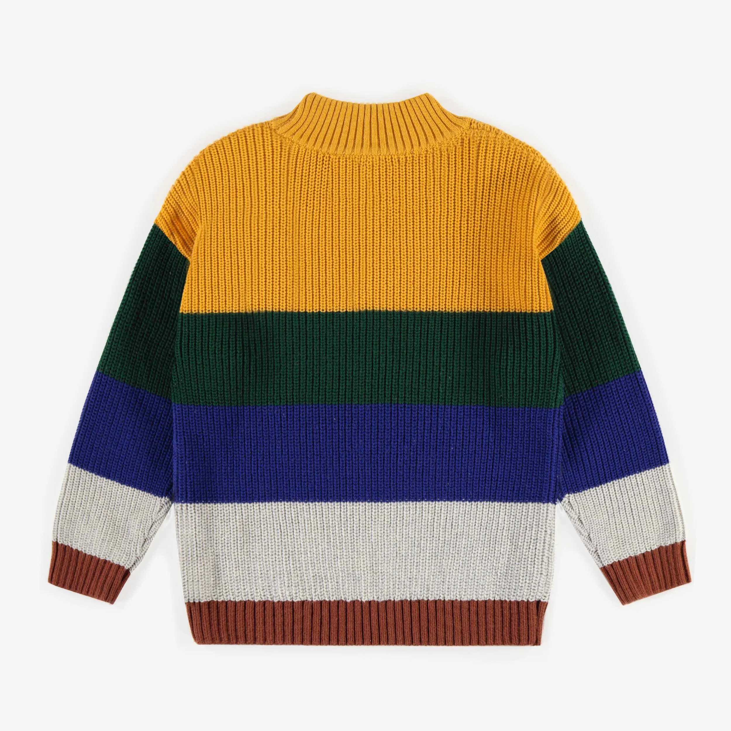 Chandail de maille ligné multicolore, enfant || Multicolor striped sweater, child