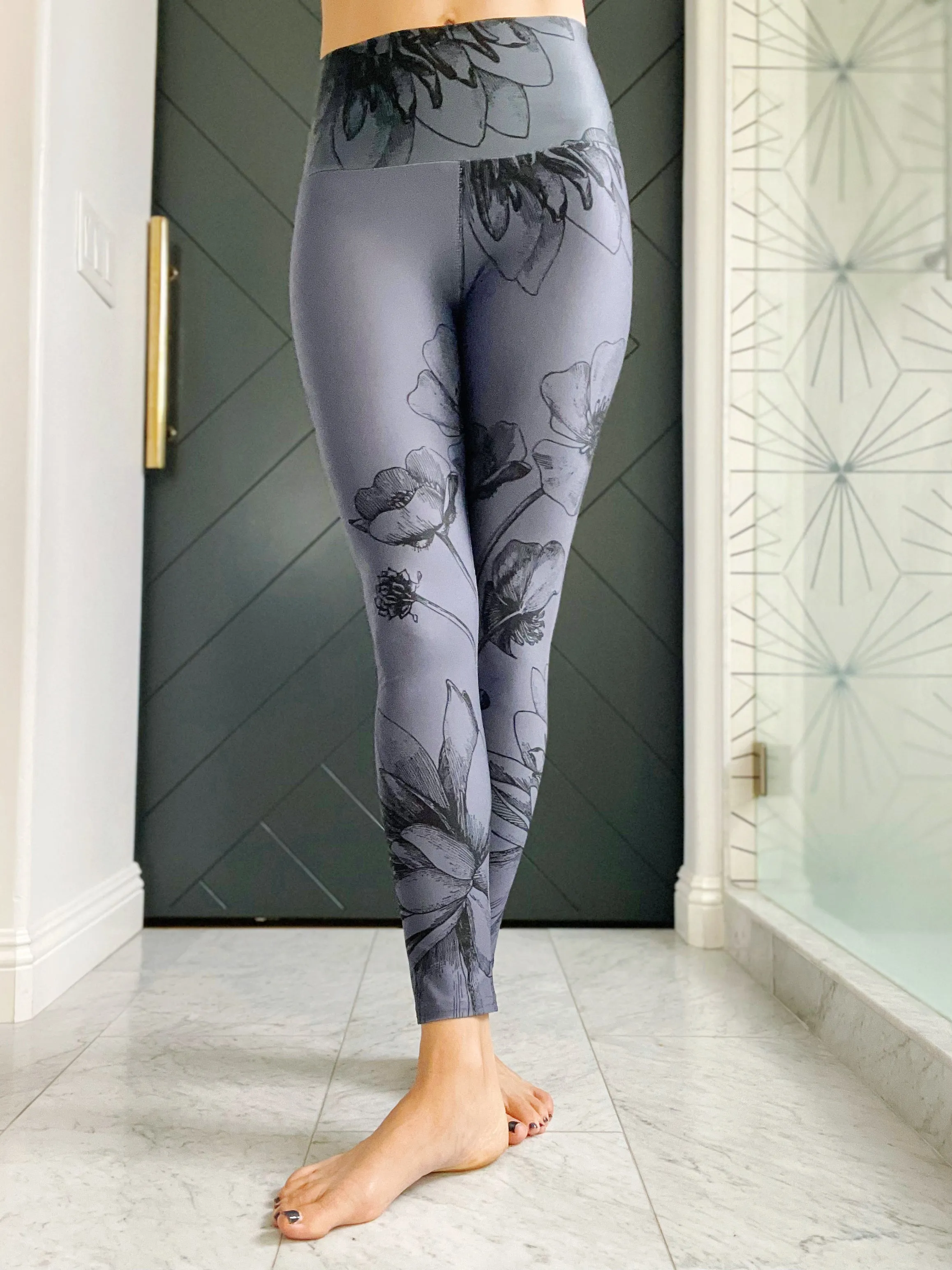 Charcoal Floral Print SAMPLE