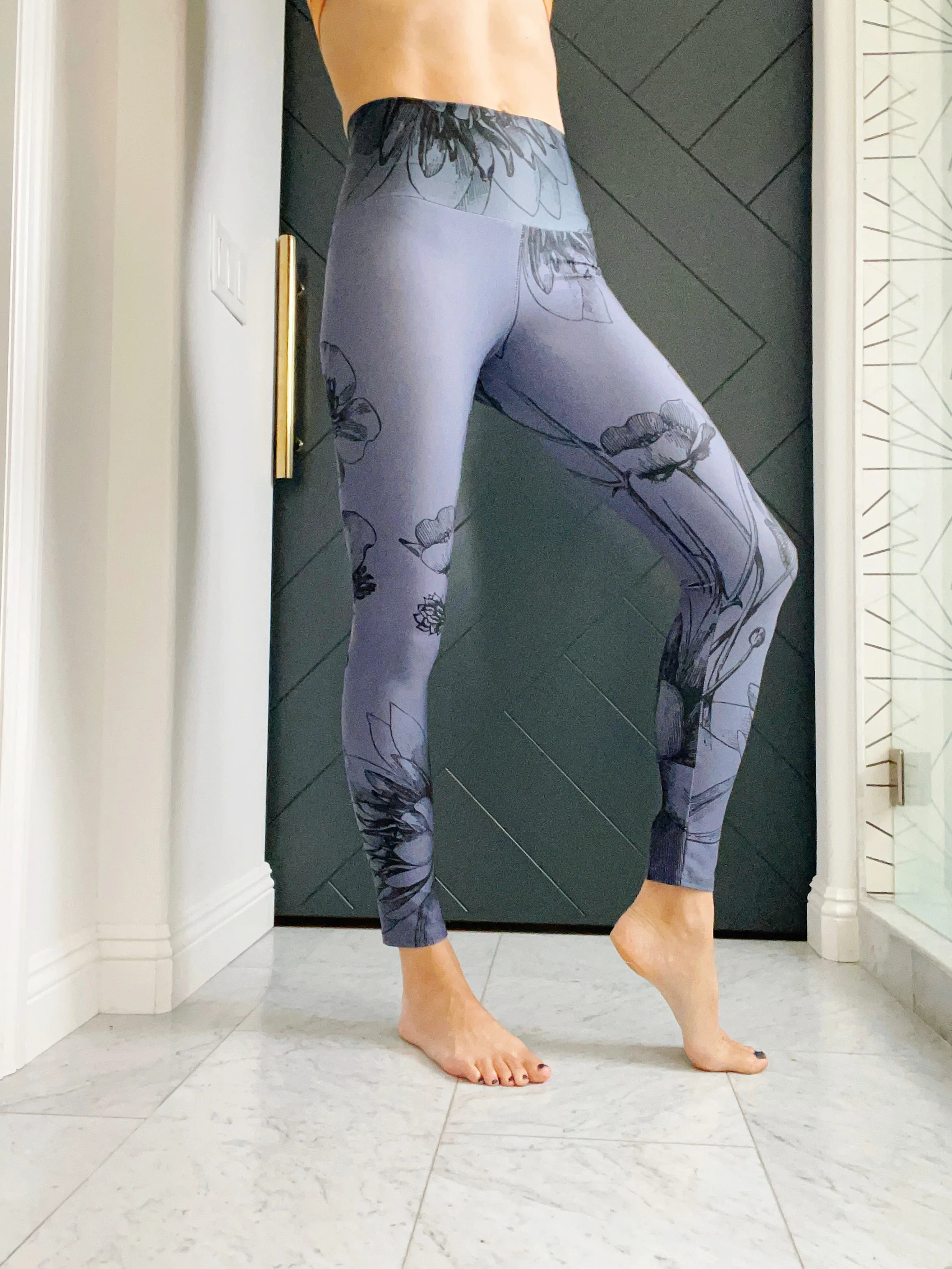 Charcoal Floral Print SAMPLE