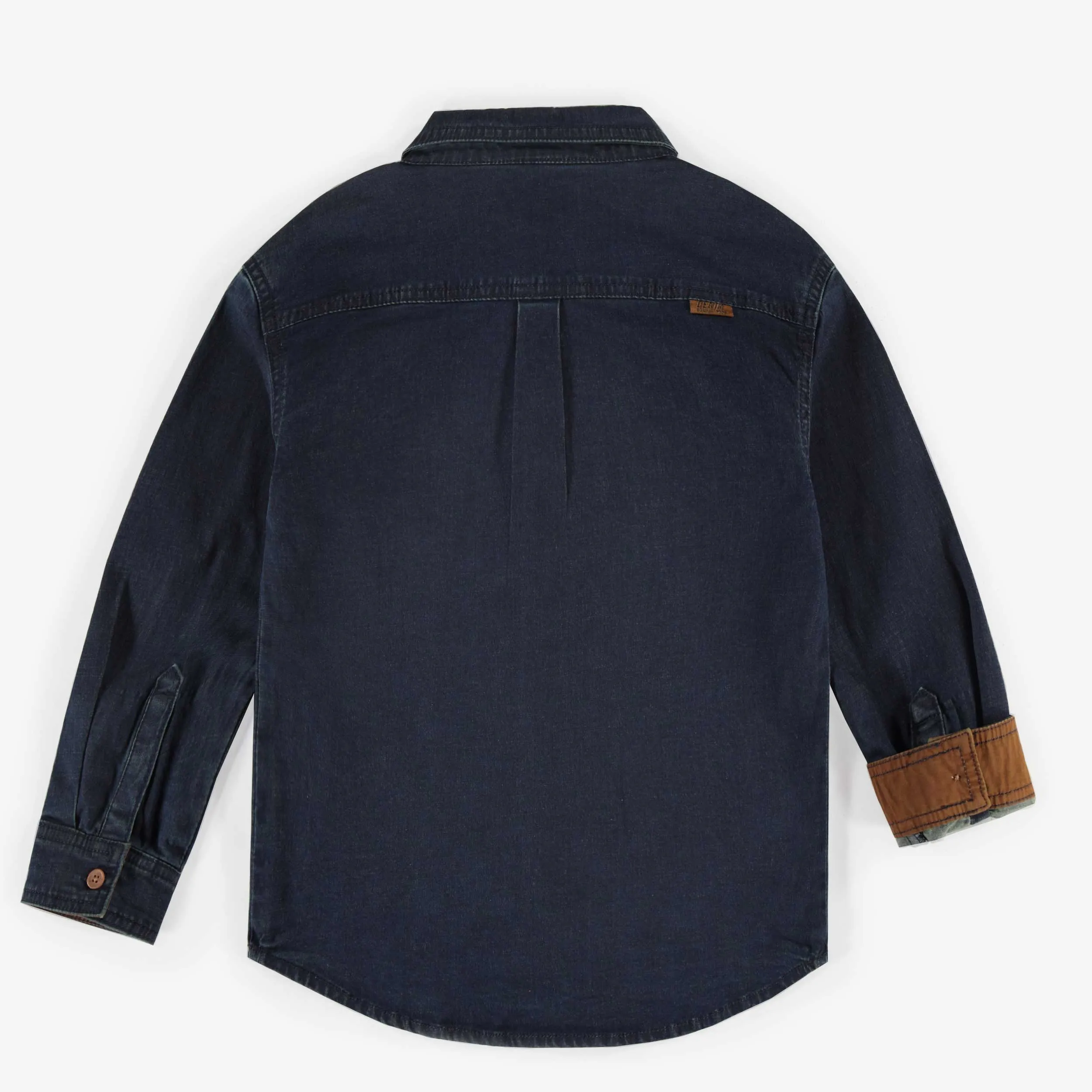 Chemise en denim foncé, enfant || Dark denim shirt, child