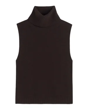 Chocolate Zoe Sleeveless Turtleneck