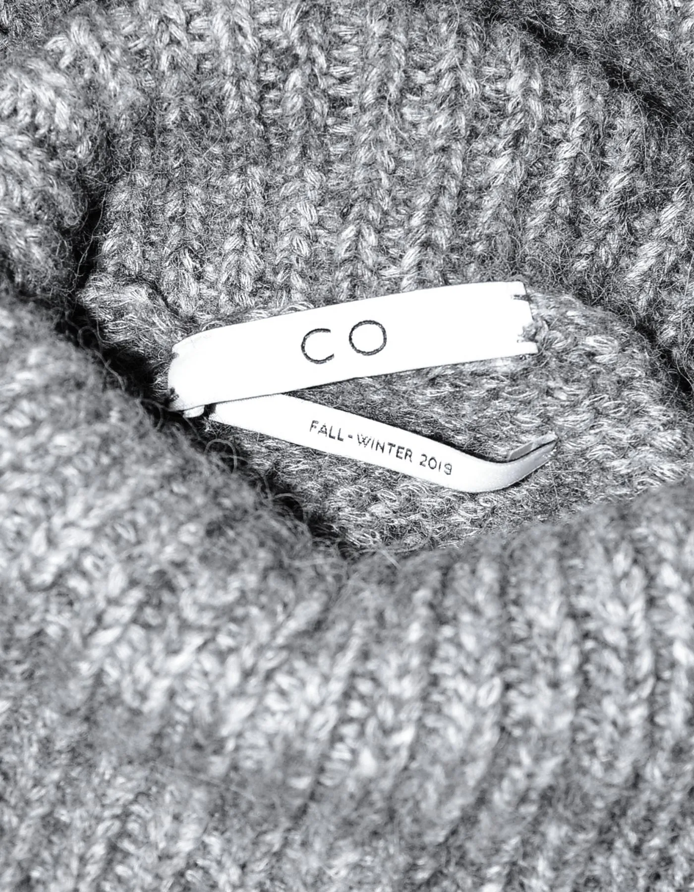 Co 2019 Grey Oversized Alpaca and Prima Cotton-Blend Turtleneck Sweater sz M/L