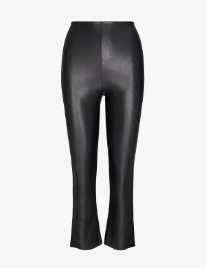 Commando | Faux Leather Crop Flare Legging {Black}