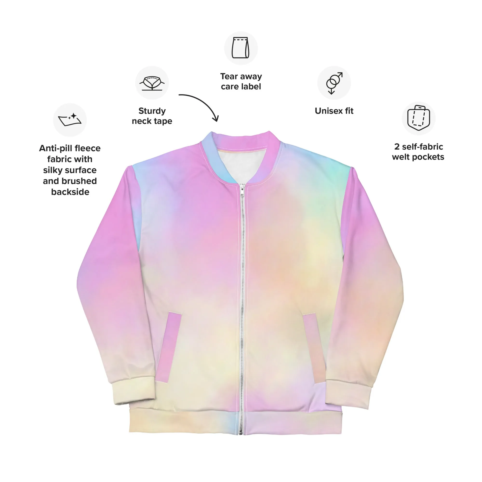 Cotton Candy Unisex Bomber Jacket