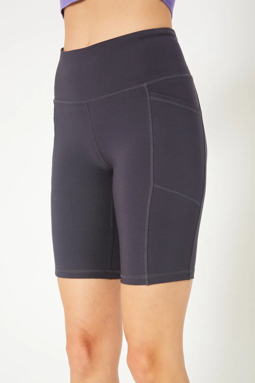 Cover Girl label mid rise biker shorts