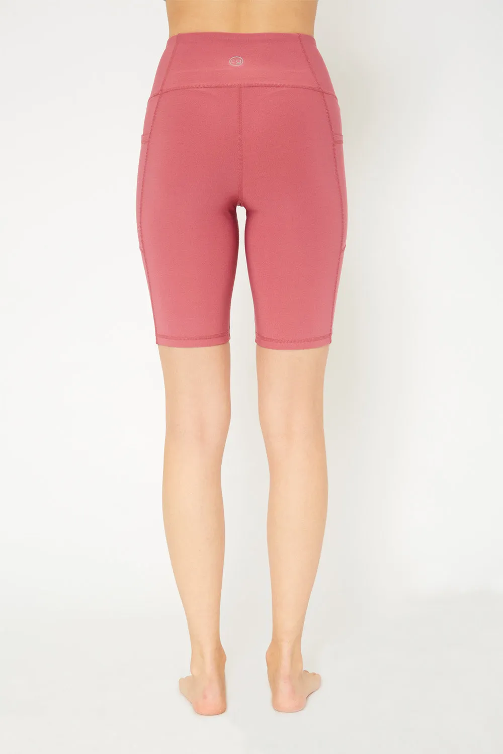 Cover Girl label mid rise biker shorts