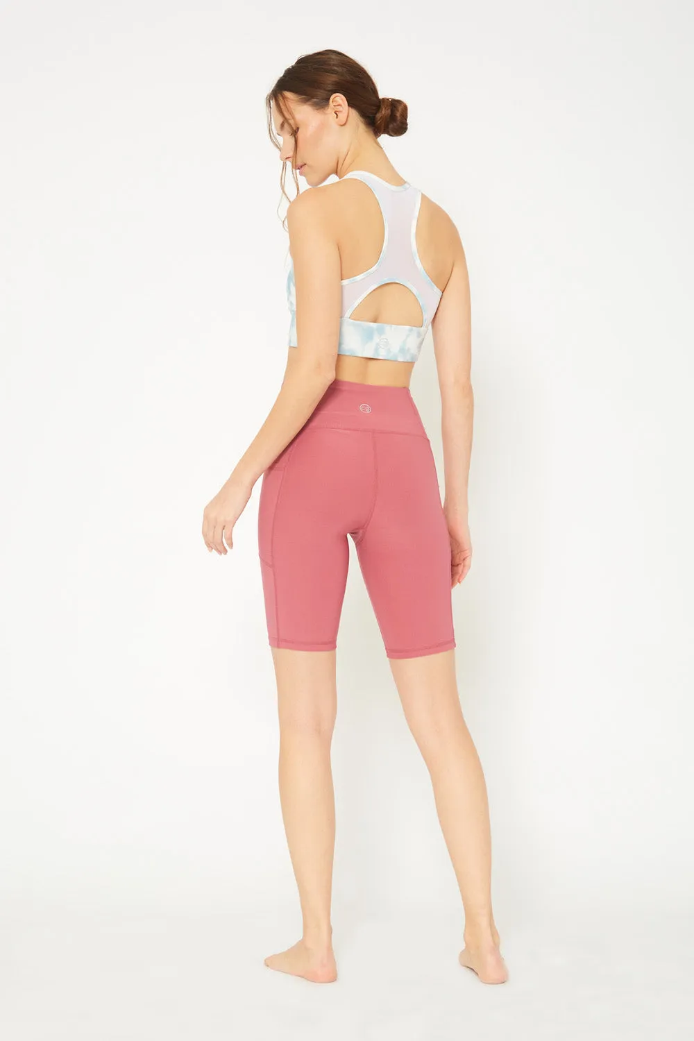 Cover Girl label mid rise biker shorts