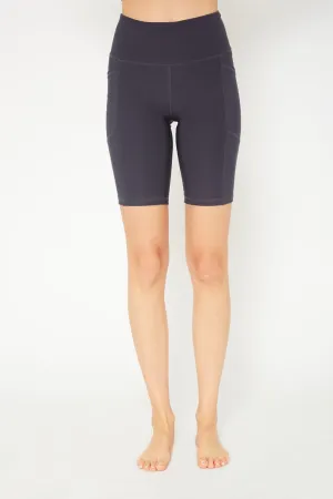 Cover Girl label mid rise biker shorts