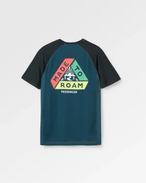 Dawn To Dusk Recycled Active T-shirt - Dark Denim
