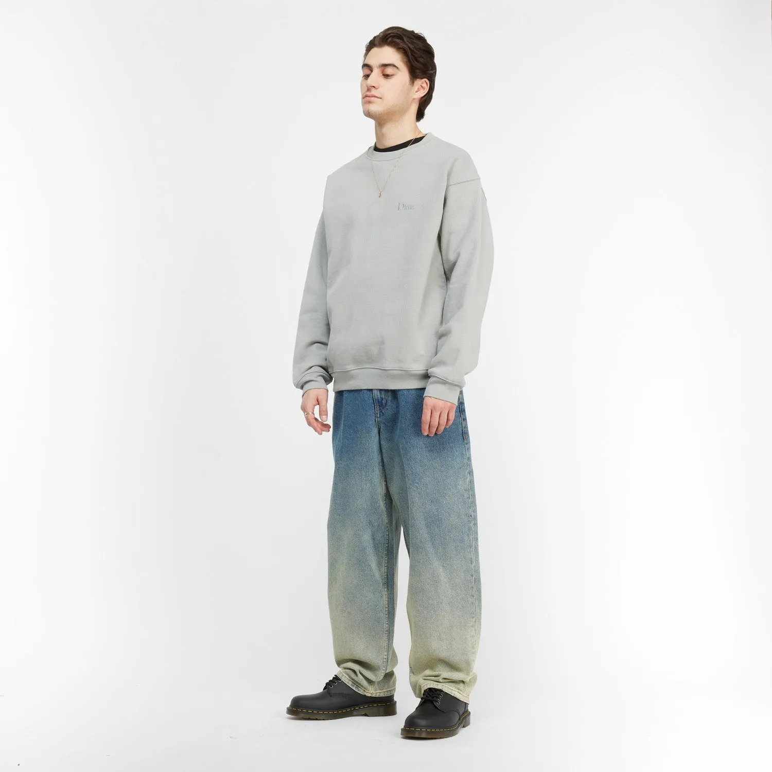 Dime Men Classic Small Logo Crewneck Gravel