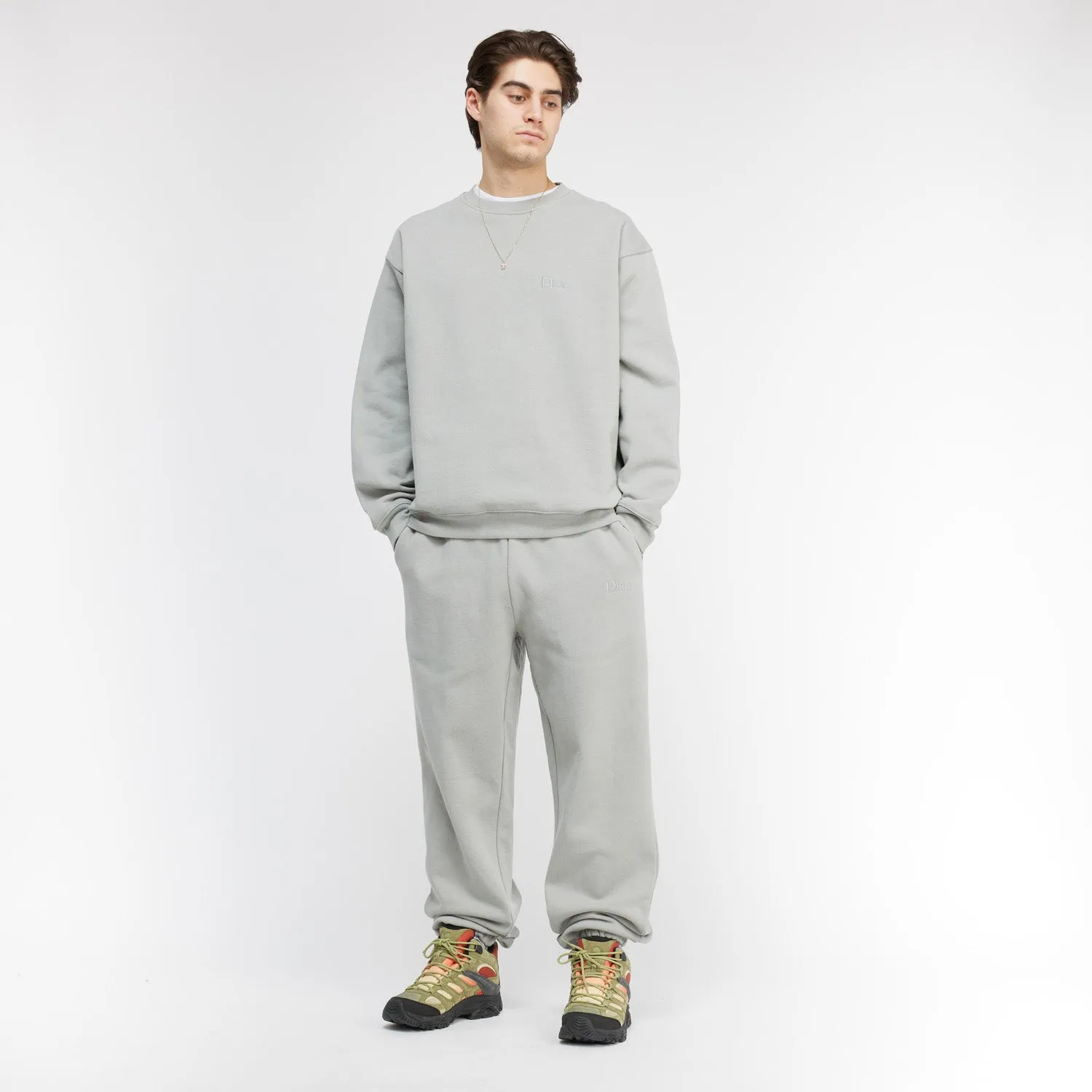 Dime Men Classic Small Logo Crewneck Gravel