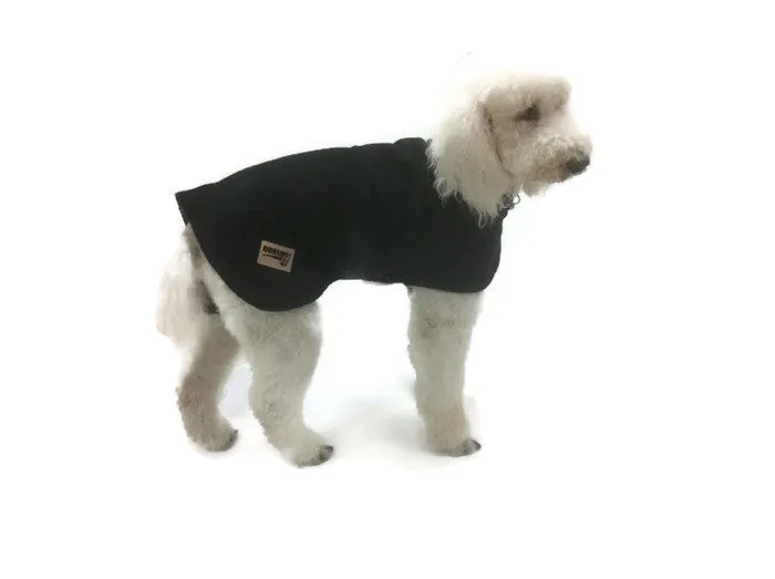Dog coat, black, dog rug, fleece puppy coat, Great Dane, staffy, cavoodle, Labrador
