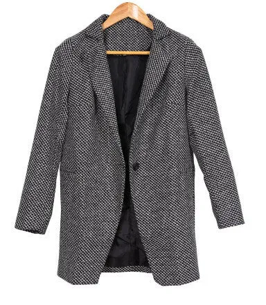 elegant women winter wool coats plus size grey warm cotton trench laides velvet thick jacket long overcoat
