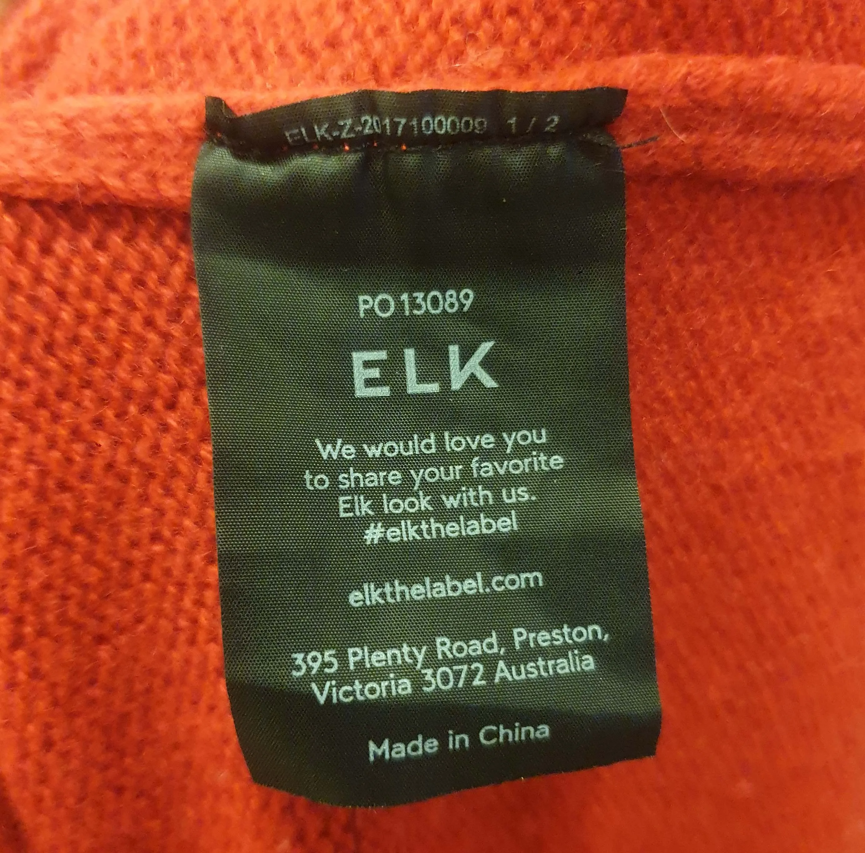 Elk red 100% cashmere half sleeve top size 14