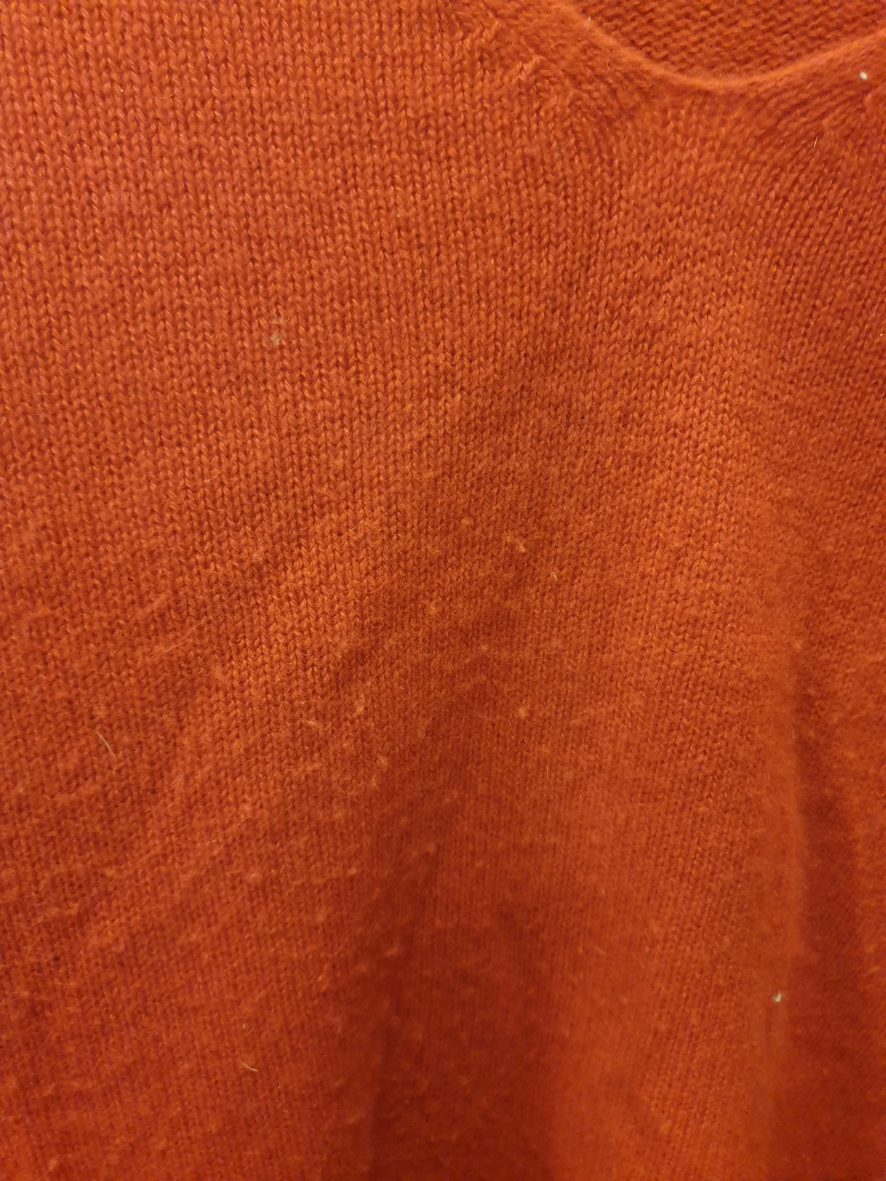 Elk red 100% cashmere half sleeve top size 14