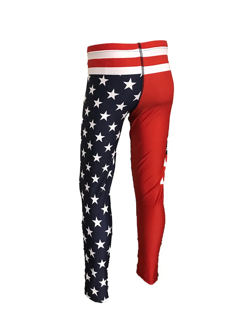 Evo9x STARS N STRIPES USA Full Dye Sublimated Compression Leggings