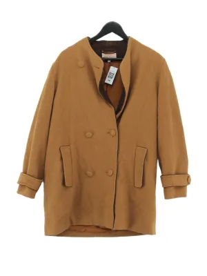 EWM Women's Coat UK 12 Brown Wool with Cashmere, Polyamide, Polyester