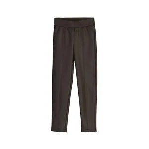 Faux Leather Leggings-Chocolate 7.750
