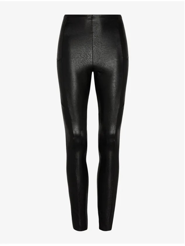 Faux Leather Pocket Legging (Black)
