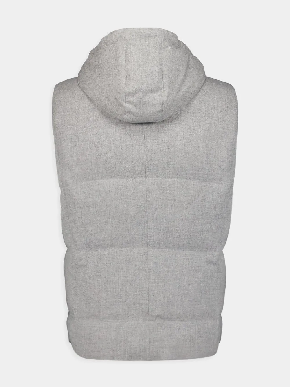Feather-Down Padded Wool Gilet
