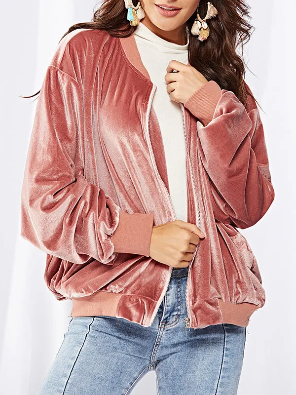 Fleece Long Sleeve Bat Sleeve Coat
