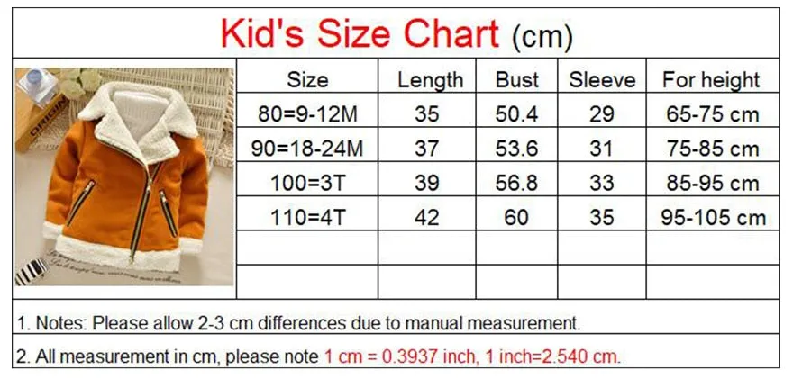 Fleece Velvet Coats Jackets for Toddler Boys Girls 1-4T