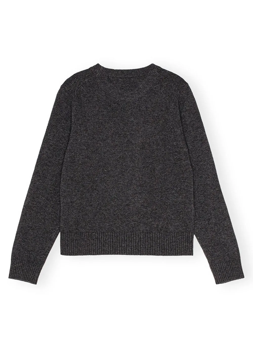 Ganni Graphic Wool Mix Tiger Crewneck Sweater