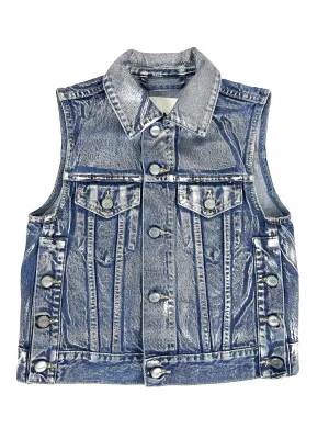 Ganni Metallic Denim Vest
