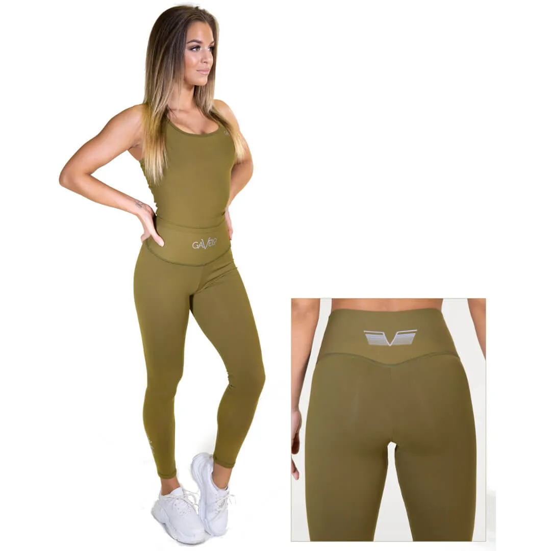 Gavelo Pop Army Green Tights
