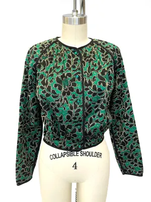 Geoffrey Beene Silk Lace Jacket