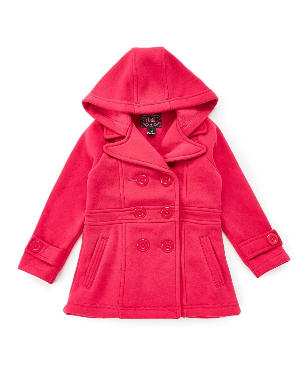 Girl Fleece Coat With Hood