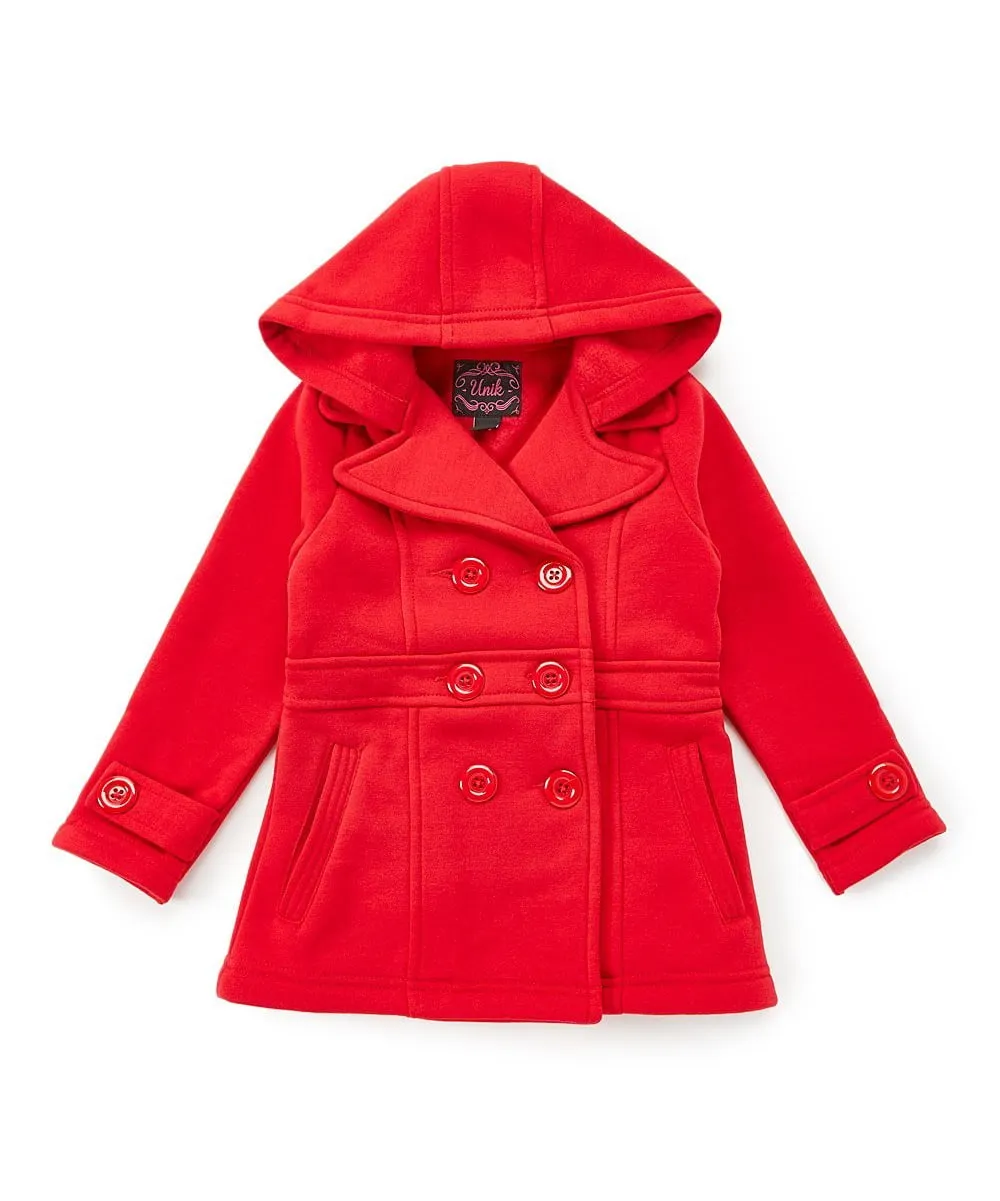Girl Fleece Coat With Hood
