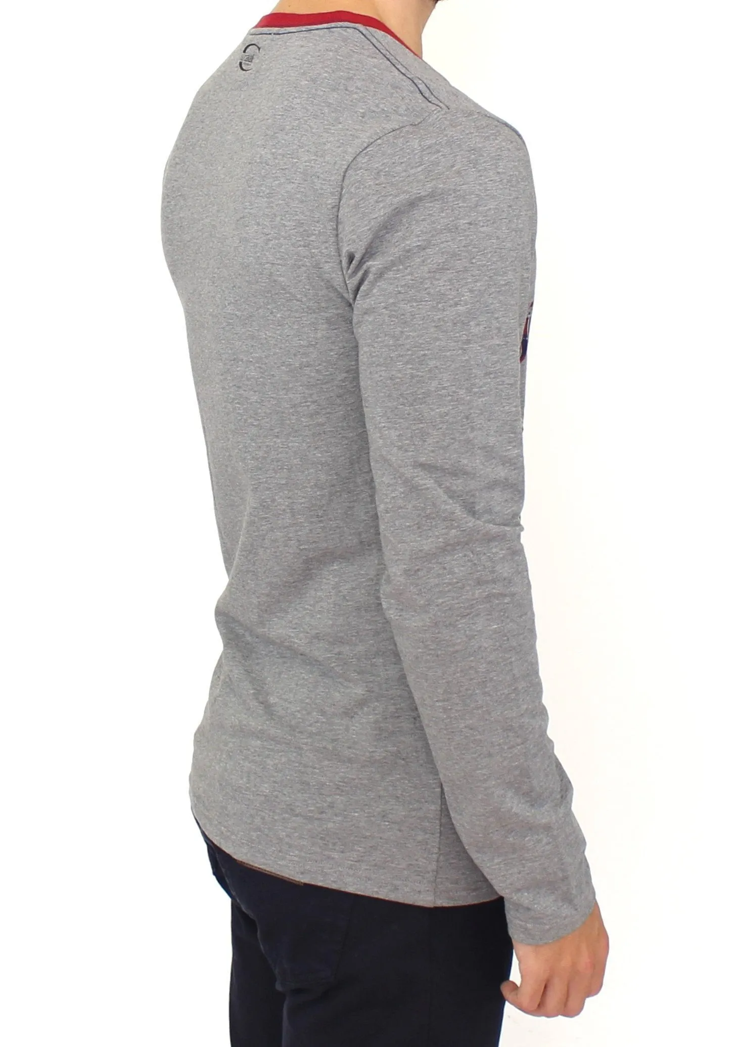 Gray stretch pullover sweater