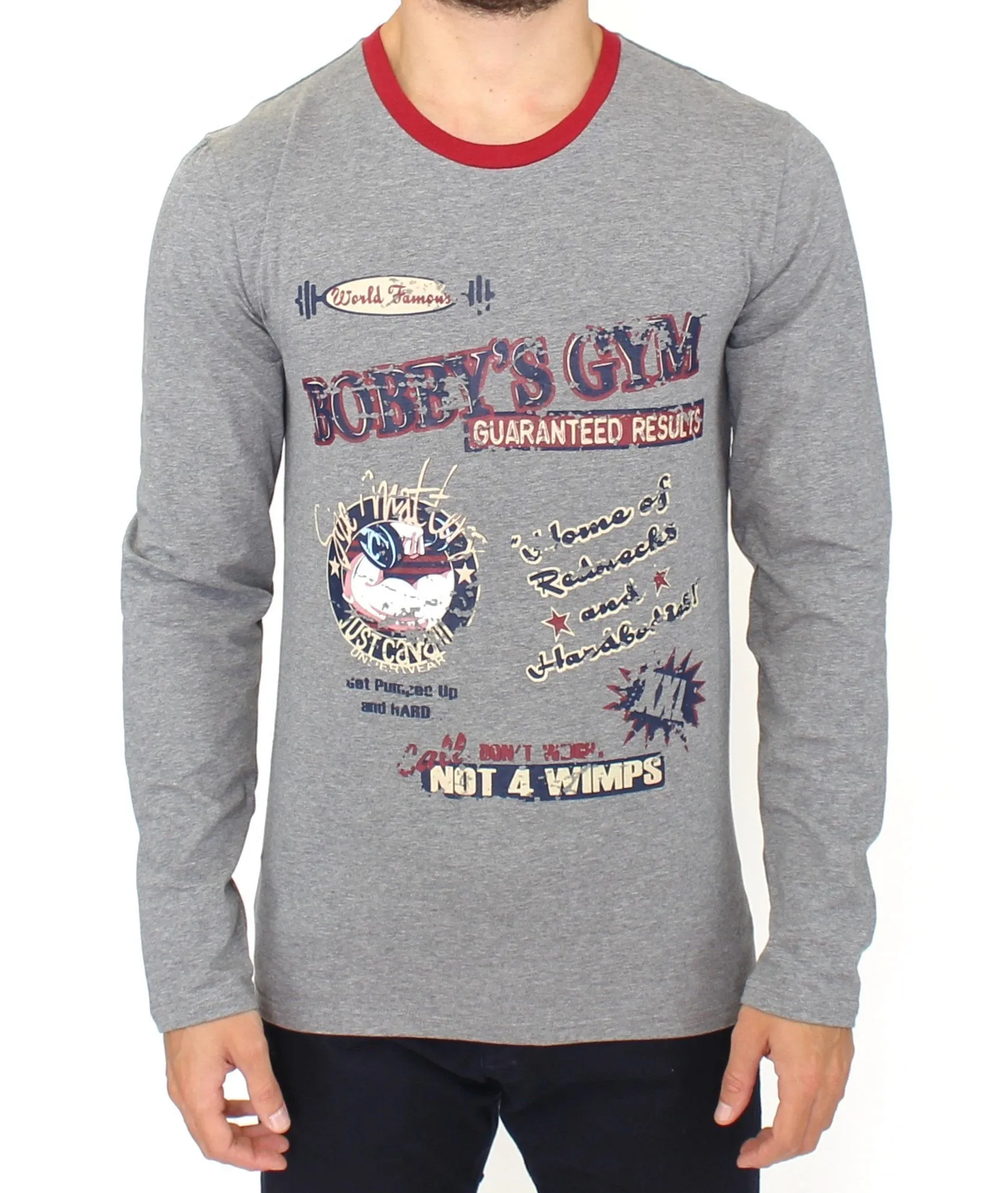 Gray stretch pullover sweater