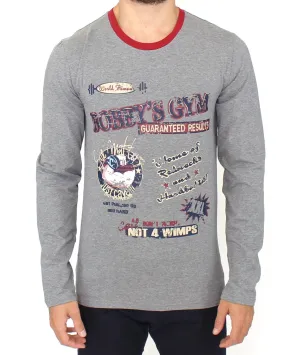 Gray stretch pullover sweater