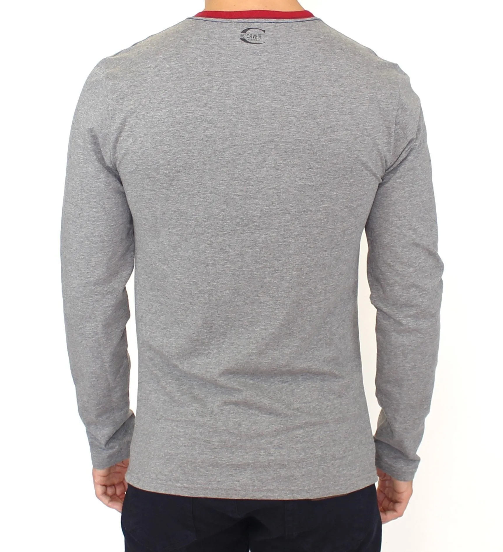 Gray stretch pullover sweater